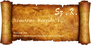 Szentner Kornél névjegykártya